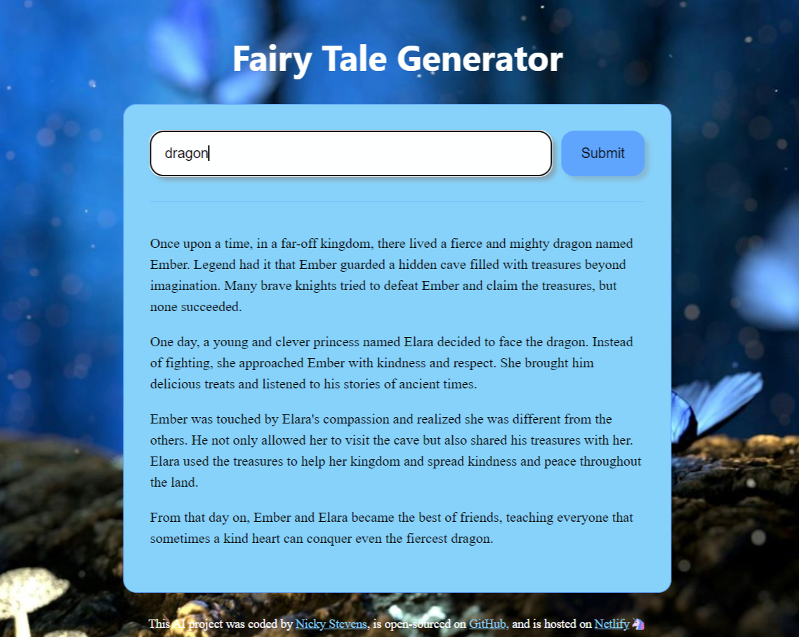 Fairy Tale Generator preview