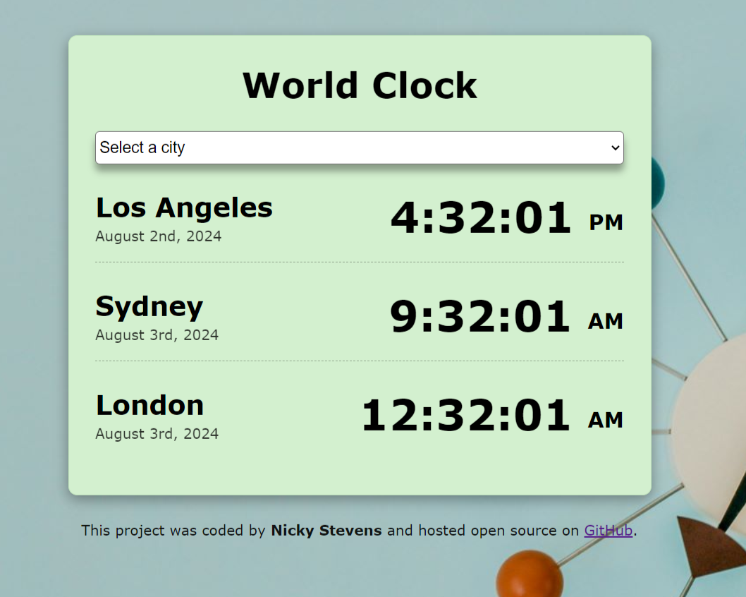 World Clock app preview